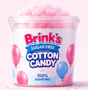 Brink's Sugar Free Cotton Candy bucket, 100% sugar free